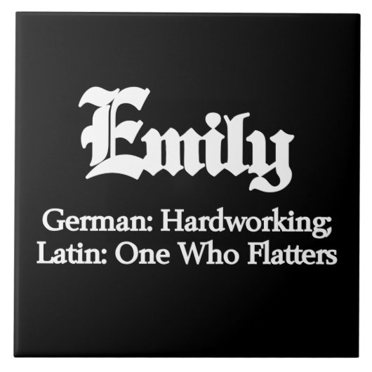 Betekenis Emily Tegeltje (Voorkant)