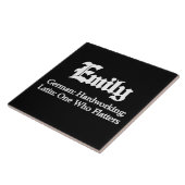 Betekenis Emily Tegeltje (Zijkant)