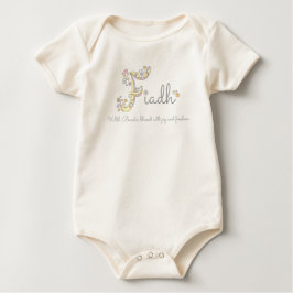 Betekenis meisjesnaam Fiadh F monogram babykleding Romper