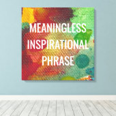 Betekenis minder Inspirerend zin Canvas Afdruk (Insitu (Houten vloer))