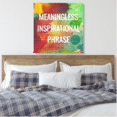Betekenis minder Inspirerend zin Canvas Afdruk (Insitu (Slaapkamer))