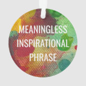 Betekenis minder Inspirerend zin Ornament (achterkant)