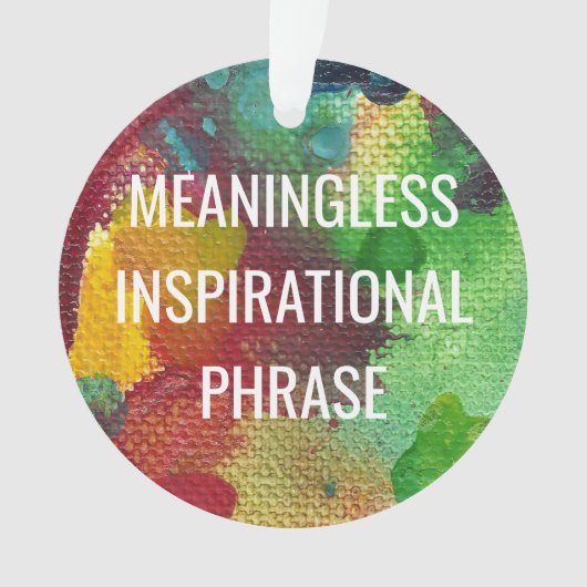 Betekenis minder Inspirerend zin Ornament (voorkant)