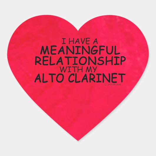 Betekenis Relatie Alto Clarinet Heart Sticke Hart Sticker (Voorkant)