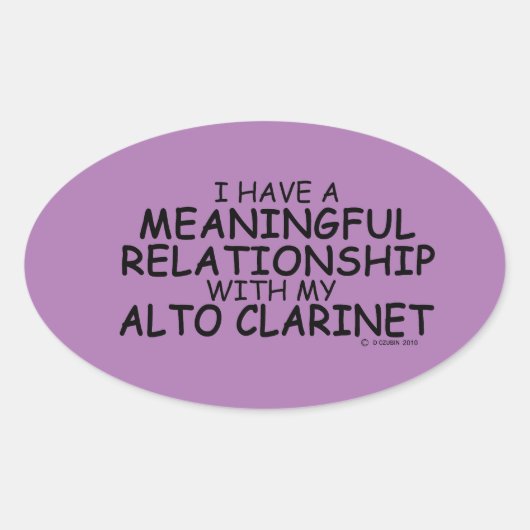 Betekenis Relatie Alto Clarinet Oval Sticker (Voorkant)