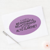Betekenis Relatie Alto Clarinet Oval Sticker (Envelop)
