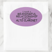 Betekenis Relatie Alto Clarinet Oval Sticker (Tas)