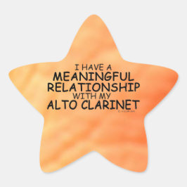 Betekenis Relatie Alto Clarinet Star-Sticker Ster Sticker