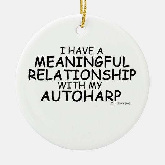 Betekenis Relatie Autoharp Keramisch Ornament (Voorkant)