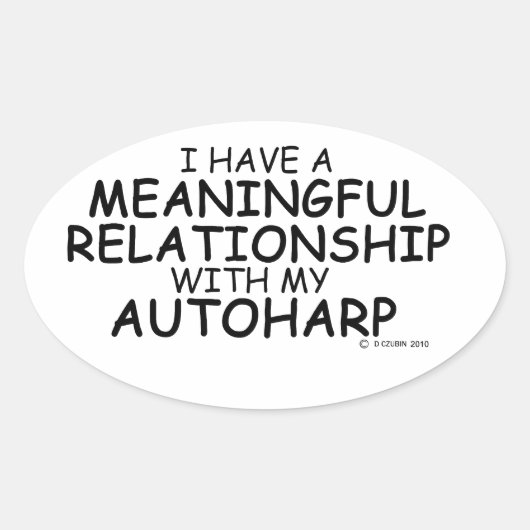 Betekenis Relatie Autoharp Ovale Sticker (Voorkant)