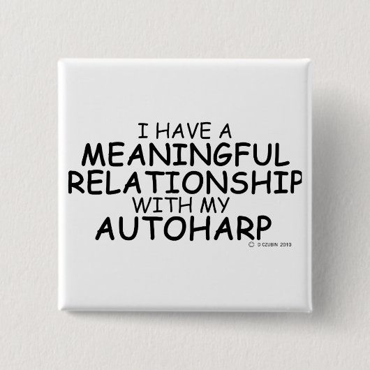 Betekenis Relatie Autoharp Vierkante Button 5,1 Cm (Voorkant)
