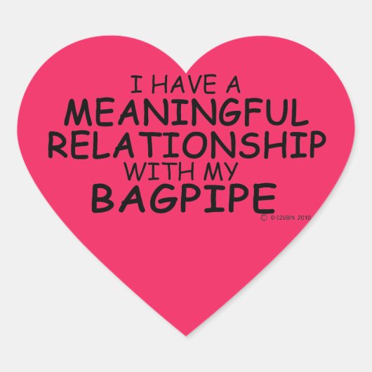 Betekenis Relatie Bagpipe Heart Sticker (Voorkant)