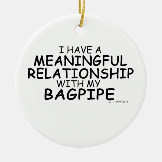 Betekenis Relatie Bagpipe Keramisch Ornament (Voorkant)