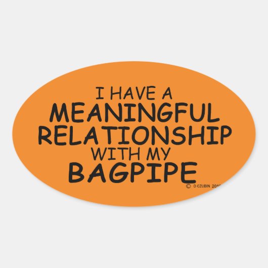 Betekenis Relatie Bagpipe Oval Sticker (Voorkant)