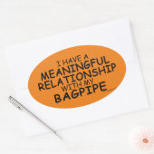 Betekenis Relatie Bagpipe Oval Sticker (Envelop)