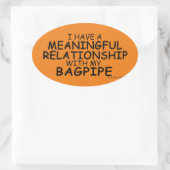 Betekenis Relatie Bagpipe Oval Sticker (Tas)