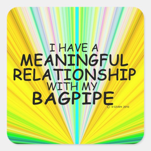 Betekenis Relatie Bagpipe Square Sticker (Voorkant)