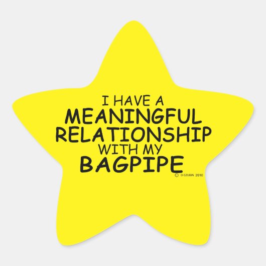 Betekenis Relatie Bagpipe Star Sticker (Voorkant)