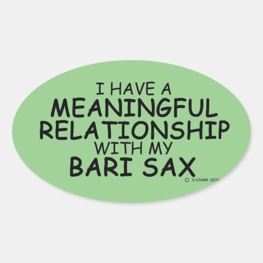 Betekenis Relatie Bari Sax Oval Sticker (Voorkant)
