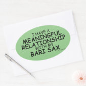 Betekenis Relatie Bari Sax Oval Sticker (Envelop)