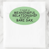 Betekenis Relatie Bari Sax Oval Sticker (Tas)