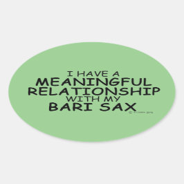 Betekenis Relatie Bari Sax Oval Sticker