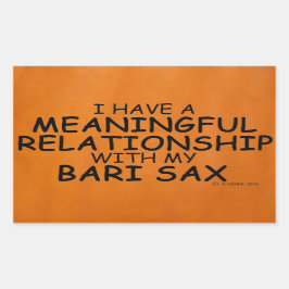 Betekenis Relatie Bari Sax Rechthoekige tik Sticker