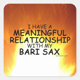 Betekenis Relatie Bari Sax Square Sticker