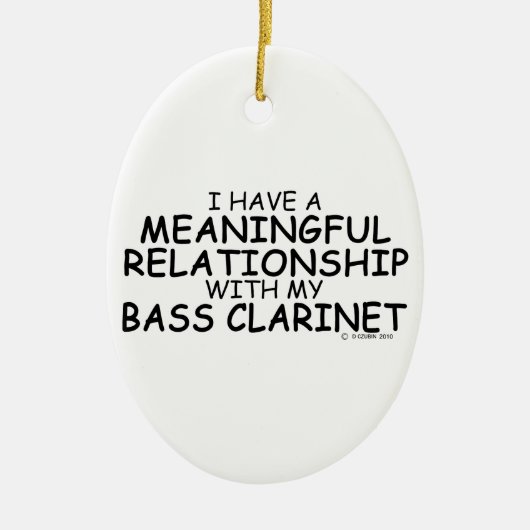 Betekenis Relatie Bass Clarinet Keramisch Ornament (Voorkant)