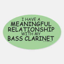 Betekenis Relatie Bass Clarinet Oval Sticker