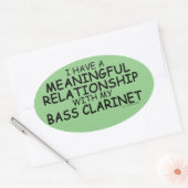Betekenis Relatie Bass Clarinet Oval Sticker (Envelop)