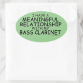 Betekenis Relatie Bass Clarinet Oval Sticker (Tas)