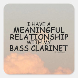 Betekenis Relatie Bass Clarinet Square Stick Vierkante Sticker