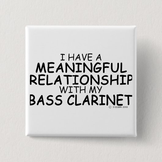 Betekenis Relatie Bass Clarinet Vierkante Button 5,1 Cm (Voorkant)