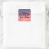 Betekenis Relatie Basson Square Sticker (Tas)
