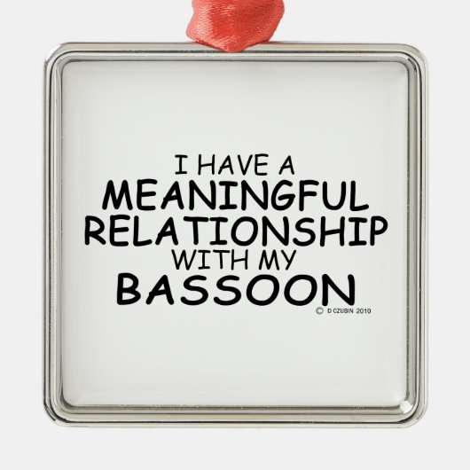 Betekenis Relatie Bassoon Metalen Ornament (Voorkant)