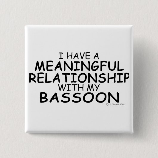 Betekenis Relatie Bassoon Vierkante Button 5,1 Cm (Voorkant)