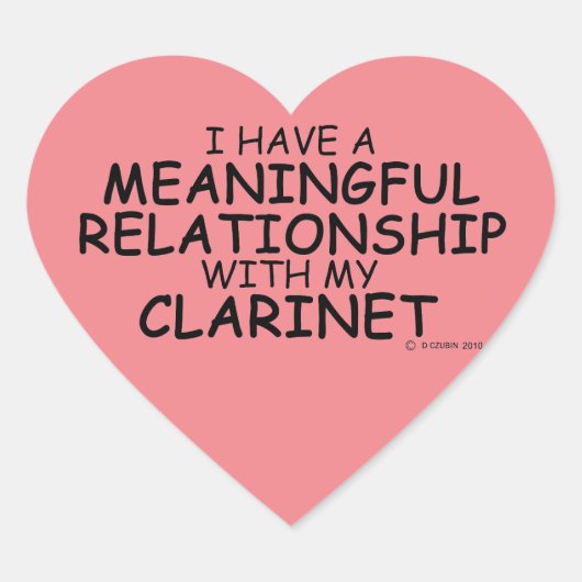 Betekenis Relatie Clarinet Heart Sticker (Voorkant)