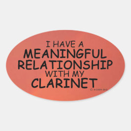 Betekenis Relatie Clarinet Oval Sticker