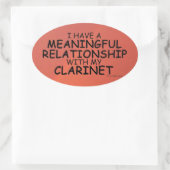 Betekenis Relatie Clarinet Oval Sticker (Tas)