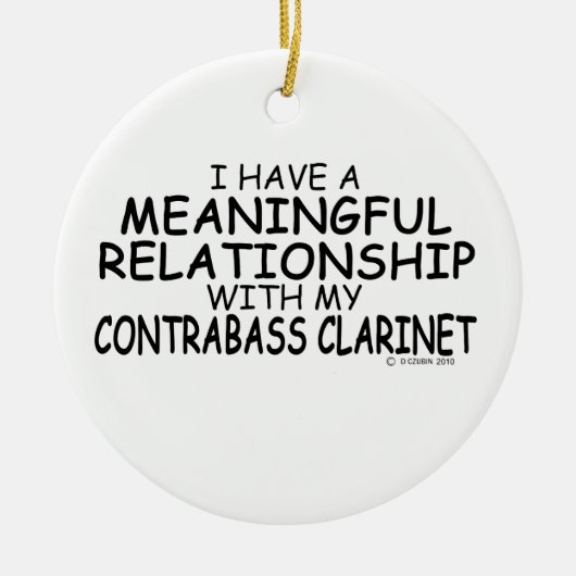 Betekenis Relatie Contrabass Clarinet Keramisch Ornament (Voorkant)