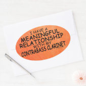 Betekenis Relatie Contrabass Clarinet Oval S Ovale Sticker (Envelop)