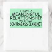 Betekenis Relatie Contrabass Clarinet Rectan Rechthoekige Sticker (Tas)