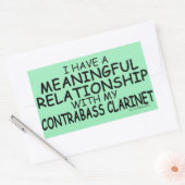 Betekenis Relatie Contrabass Clarinet Rectan Rechthoekige Sticker (Envelop)