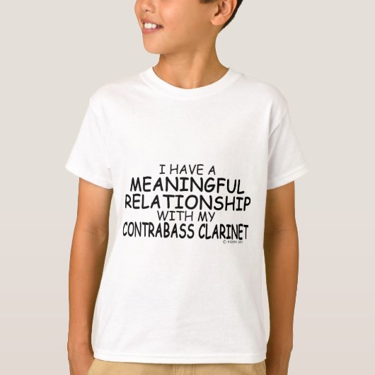 Betekenis Relatie Contrabass Clarinet T-shirt (Voorkant)