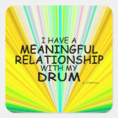 Betekenis Relatie Drum Square Sticker (Voorkant)