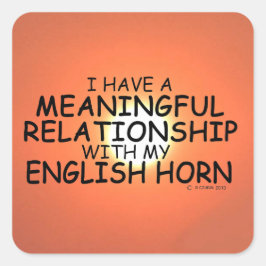 Betekenis Relatie Engels Horn Square Sticke Vierkante Sticker