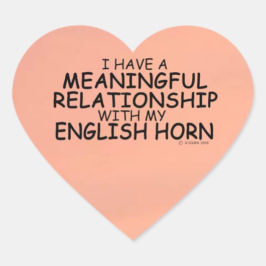 Betekenis Relatie Engelse Horn Heart Sticker (Voorkant)