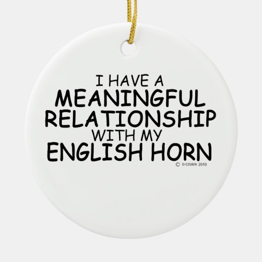 Betekenis Relatie English Horn Keramisch Ornament (Voorkant)