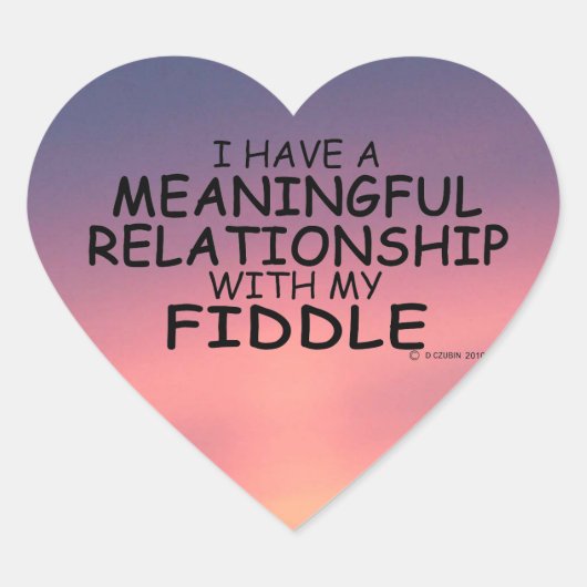 Betekenis Relatie Fiddle Heart Sticker (Voorkant)